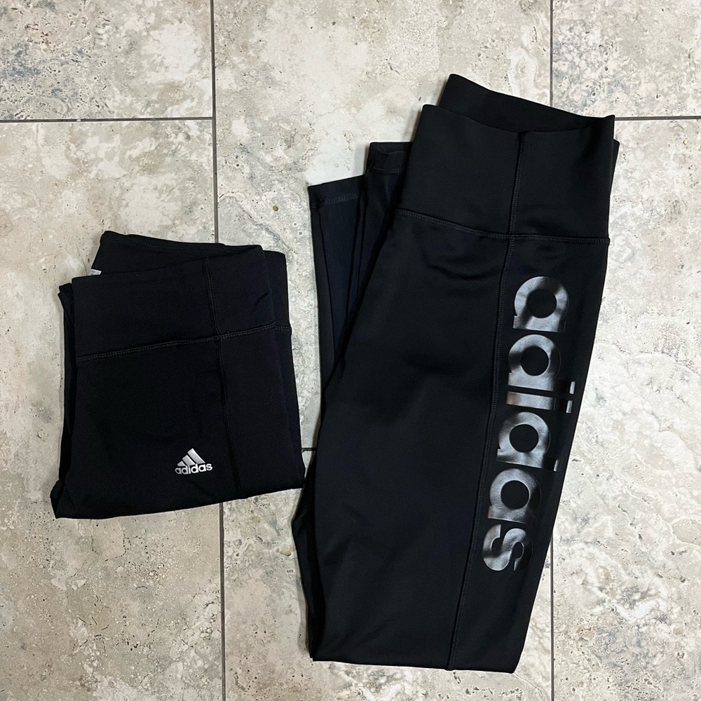 Adidas Black Athletic leggings (2 pair)